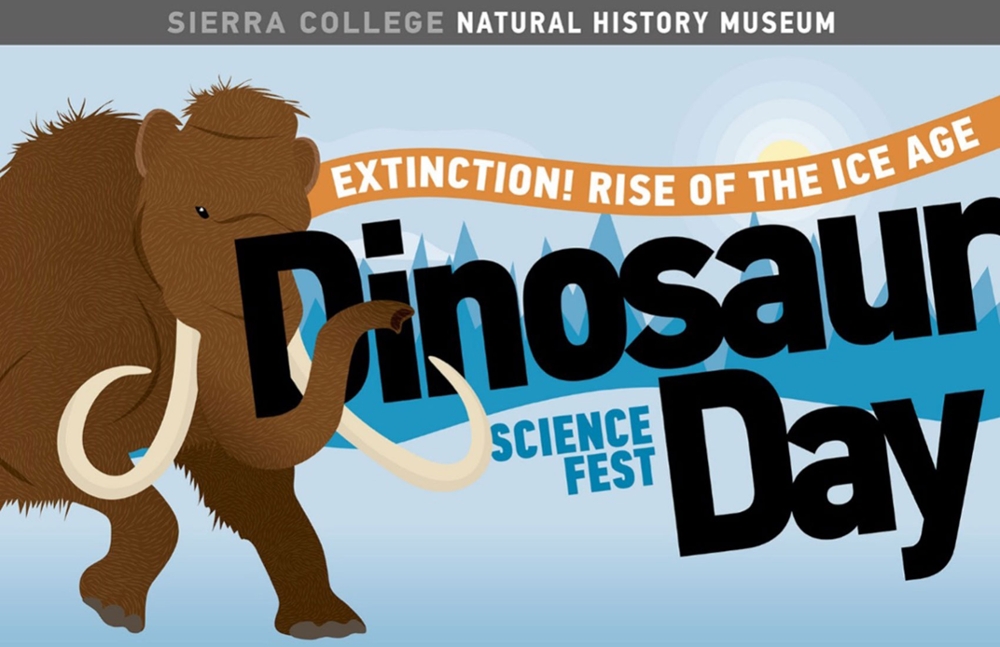 Cartoon of mammoth announcing Dino Day