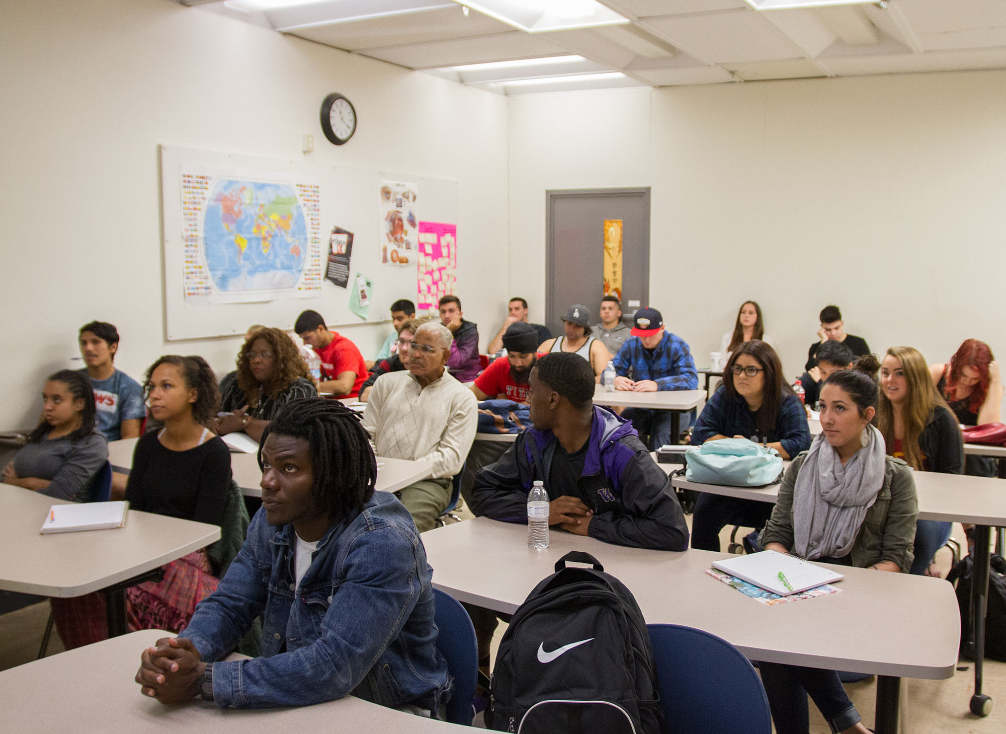 Diverse group of students in Ethnic Studies class at Sierra College